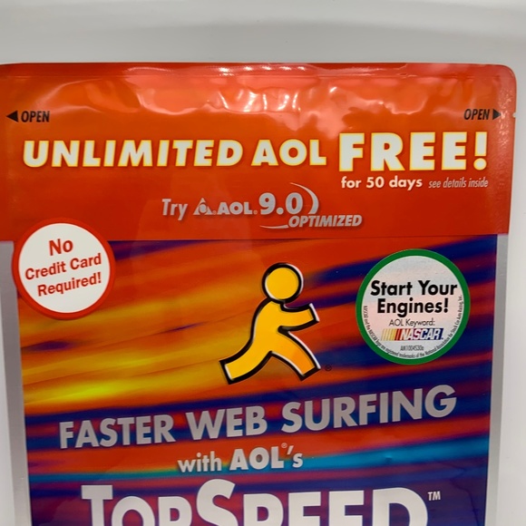 Vintage Unlimited AOL NASCAR Race Old Technology Giveaway Disc Sealed - Picture 2 of 7